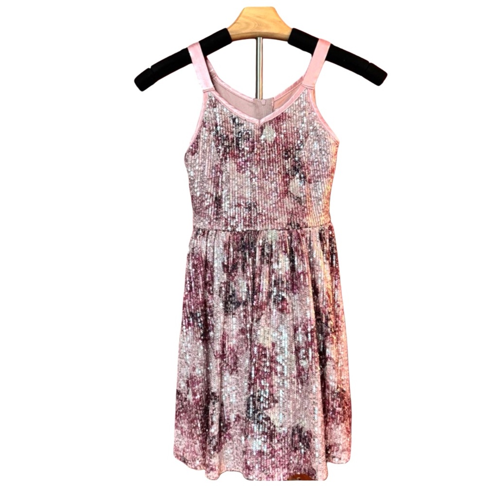 Shimmer Pink floral Dress